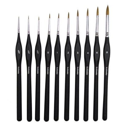 Professional Kolinsky Sable Hair Artist Detail Paint Brush Miniature Brushes For Watercolor,Oil,Acrylic,Nail Art